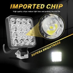 4Pcs Square LED Work Light Pods SPOT Lights For Truck Off Road Tractor 12V