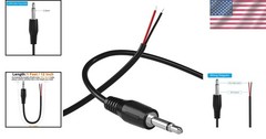 1ft 3.5mm Male Jack to Bare Wire Audio Cable for Seamless Connectivity