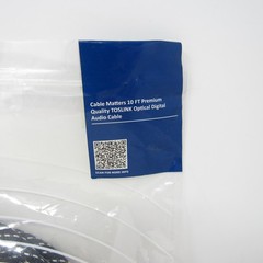 Cable Matters 10 FT Premium TOSLINK Optical Digital Audio Cable New Sealed