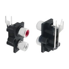 Brand New 2PCS RCA Female Socket Panel Mount Connector for Left & Right Audio