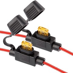 10 Pack 16 Gauge APM / ATM MINI Blade Inline Fuse Holder 100% OFC Copper Wire US