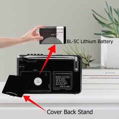 D328 Shortwave AM FM DSP Portable Small Multi Band Radio w/ Rechargeable Battery
