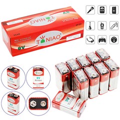 40 PCS 9V 6F22 9 Volts Heavy Duty 0% Mercury Carbon Zinc Battery Exp. 2025
