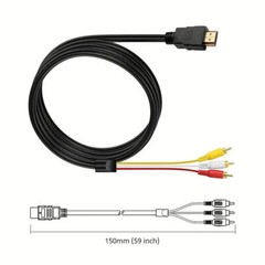 HDMI To RCA AV Adapter Converter Cable CVBS 3RCA 1080P Composite Video Audio Lot
