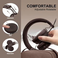 Active Noise Cancellation Wireless Bluetooth On-Ear Headphones:With – Hi Res Sou