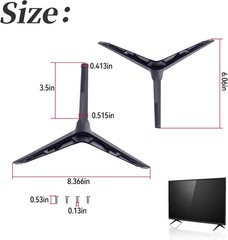Black TV Base Stand Legs Feets w/ Screw For VIZIO TV V405-H19 D40F-G9 40″ Class