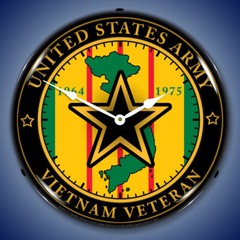 Army Vietnam Veteran, Lighted Backlit LED Wall Clock