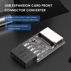 Converter USB3.2 TYPE-E Motherboard USB2.0 9Pin to TYPE-C A-KEY Front Connector