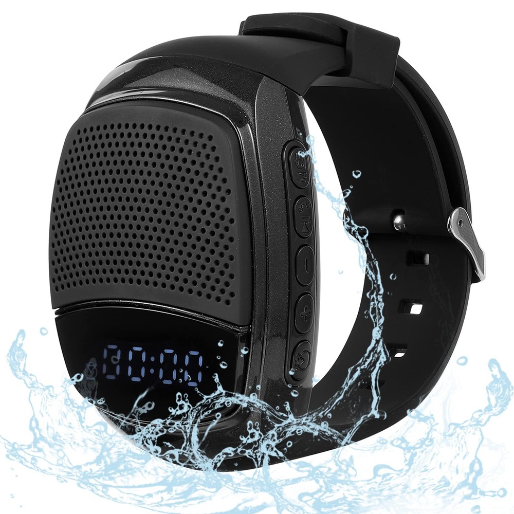 Wireless Wearable Wrist Portable Sports Bluetooth Speaker Watch with Timer Ti…