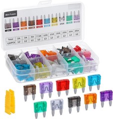 Durable 120-Piece Car Fuse Kit with Zinc Alloy Construction for All Vehicles