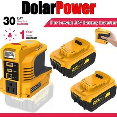 220W Portable Power Station For DeWalt 20V 5.0Ah Battery+Inverter 110V AC LED