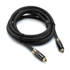 FosPower Braided Toslink Digital Fiber Optic Optical Audio Cable SPDIF Dolby DTS