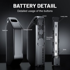 52V 25Ah Lithium Ebike Battery Polly Battery 50A BMS 100W-2600W Charger