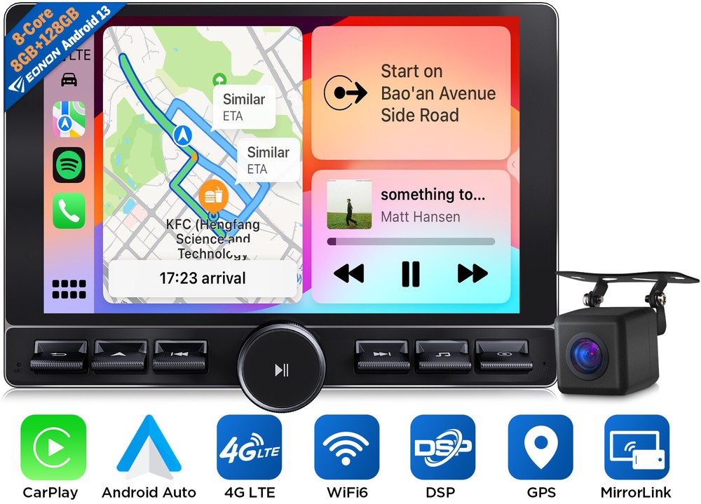 UX6K PRO MAX 2 DIN Android 13 8+128GB 10.1″ QLED Car Stereo GPS CarPlay Radio 4G