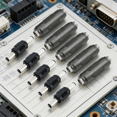 DC5.5×2.1mm Power Male Female Connector Durability ABS Metal Long Size Design