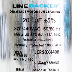 Supco Capacitor Round Run 20 uf mfd 370/440 Volts for HVAC Motors