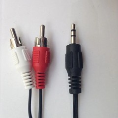 1m 3.5mm Jack Aux to 2 RCA Audio Video Cable Stereo Y Splitter Cable AV Adapter
