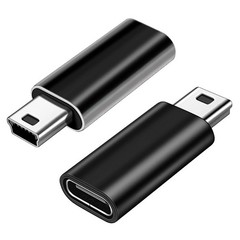 Mini 5 Pin USB Adapter B Male to USB Type C Female Data Data Transfer Connector