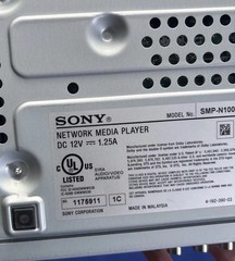 Sony SMP-N100 Network Media Player Black Wi-Fi Ethernet HDMI w/ Remote