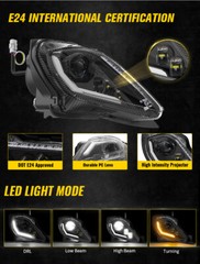 DOT LED Headlights DRL Turn Signal for Yamaha Raptor 250 350 700 YFZ450 450R