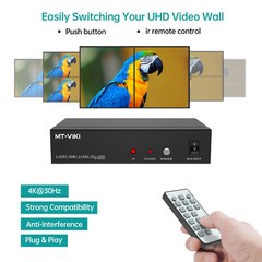 MT-VIKI 4 Port HDMI Video Splicer 3840*2160 30hz 2*2 Wall Controller 5 Modes