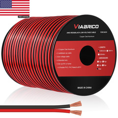 16 Gauge Wire, 16AWG Automotive Wire Electrical Wire 100FT 2 Conductor Red Black