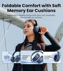 Experience Hi-Res Audio with W820NB Plus Gen 2 – Active Noise Cancellation, Navy