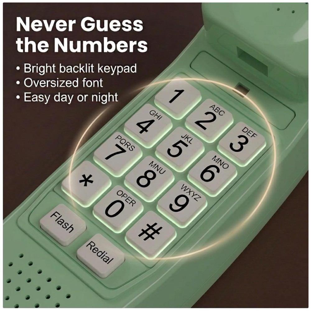 Retro Big Button Corded Phone for Seniors – Easy-to-Use