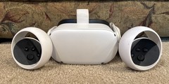 Meta Oculus Quest 2 128GB VR Virtual Reality +L/R Controllers Cord Case Complete