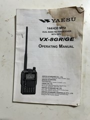 Yaesu Vx-8G and several accessories and manual