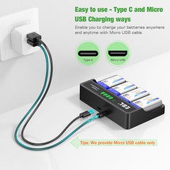 EBL 9 volt Lithium Li-Ion Rechargeable Battery / 9V Ni-MH battery / Charger Lot