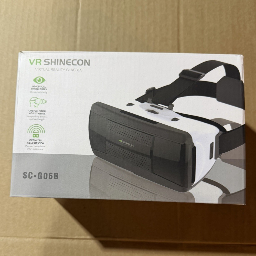 VR SHINECON SC-G06B Smartphone VR Headset 6.0in 96° FOV IPD 3-Way Straps