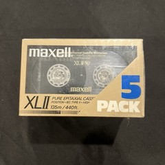 Maxell XL II 90 Blank Audio Cassette Tape Type II 2 High Bias Pack of 5 – Sealed
