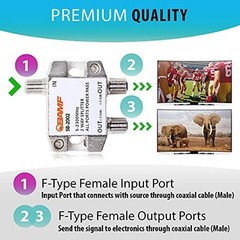 BAMF 2-Way Coax Cable Splitter Bi-Directional MoCA 5-2300MHz