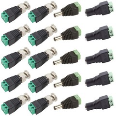 DC Power Jack Plug Adapter Barrel Connector 10PCS 12V Male and Female 2.1 X 5.5M