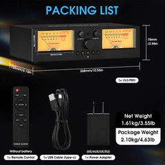 Douk Audio VU3PRO 2-Way Amplifier/Speaker Selector Switcher Box VU Meter