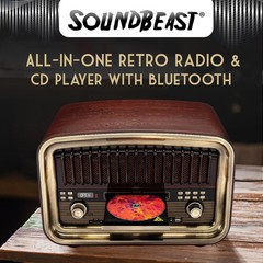 AM/FM Radio & CD Player, Bluetooth/USB Hi-Fi System