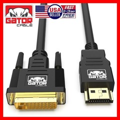 DVI-D 24+1 to HDMI Dual Link Cable Male Gold HDTV PC 1080P Display Adaptor 6FT