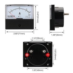 Ammeter DH-670 AC 0-20A Rectangular Ampere Needle Panel Meter Gauge Amperemeter