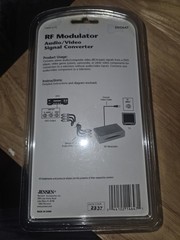 NEW! JENSEN RF Modulator Audio/Video Signal Converter DVD647 RCA to Coaxial