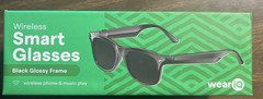 NIB WeariQ Smart Glasses Bluetooth Black UV400 Polarized Large Frame Ios Android