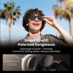 Amazing Impulse SS-MATTEBB1 WeariQ Bluetooth Smart Glasses, Medium (53-55 mm),