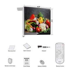 Sylvox 15.6″ Mini TV 12 Volt TV 90° Flip Down ±45° Rotatable 1080P for Mini Spa