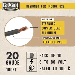 20 Gauge Primary Automotive Wire Assortment – 10 Roll Assortment Pack – 100 Ft