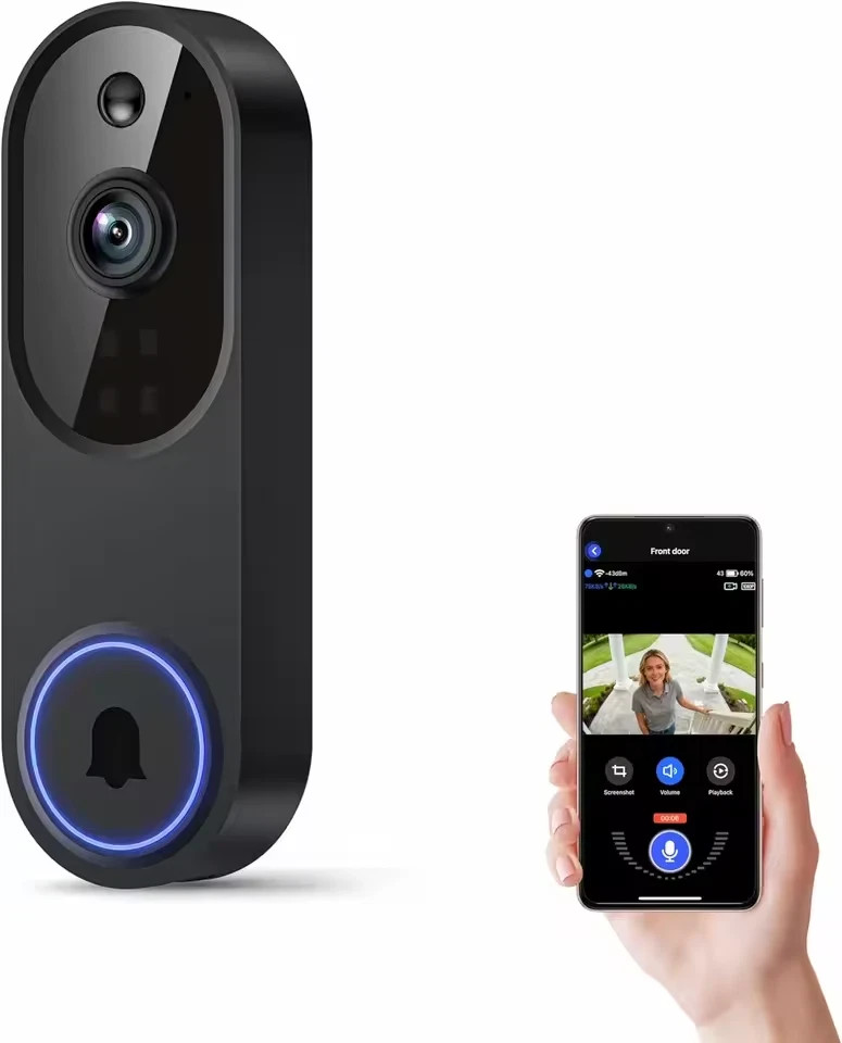 Wi-Fi Wireless Doorbell Camera with Two-Way Audio AI Motion Night Vision 2.4G
