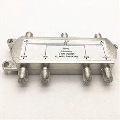 1PC 6 Way TV Splitter 5-2400 MHz Coax Cable Adapter For RG59 RG6 HDTV Satellite