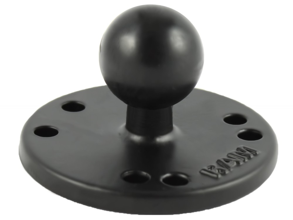 RAM-B-202U RAM Mounts 1-Inch Ball with 2.5″ Round Base w/ AMPS Hole Pattern