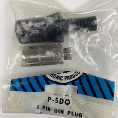 5 pin DIN plug 180 degrees with Locking quick release NOS model P-5DQ