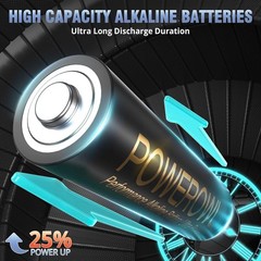 POWEROWL High-Capacity Alkaline AA Batteries 24 Pack, 1.5v Long Lasting Double A
