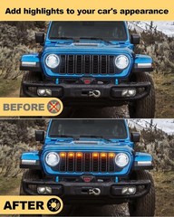 LED Grill Lights for Jeep Wrangler JL 2024 2025 Grille Lights Wrangler JL Acc…